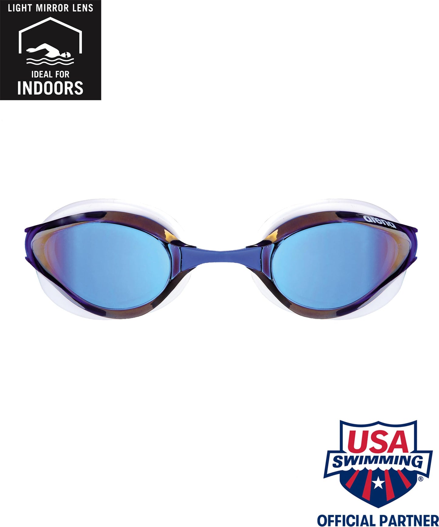 Arena Python Gafas de Natación, Unisex Adulto, Azul (Blue Mirror), Talla Única