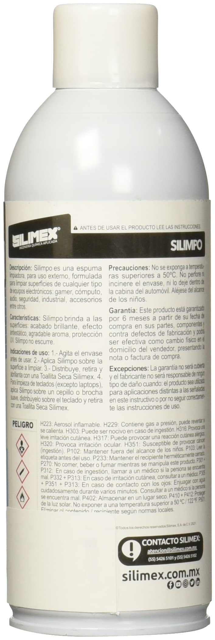 Kit de Limpieza Silimex para Ordenador Azul Espuma (454 ml)