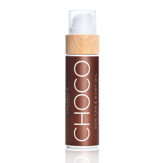 CHOCO Sun Tan & Body Oil Organic Tanning Oil Get Healthy Deep Chocolate Tan with the Help of Only Natural Cold-pressed Oils 6 Precious Oils to Make Your Skin Glowing & Revitalised
