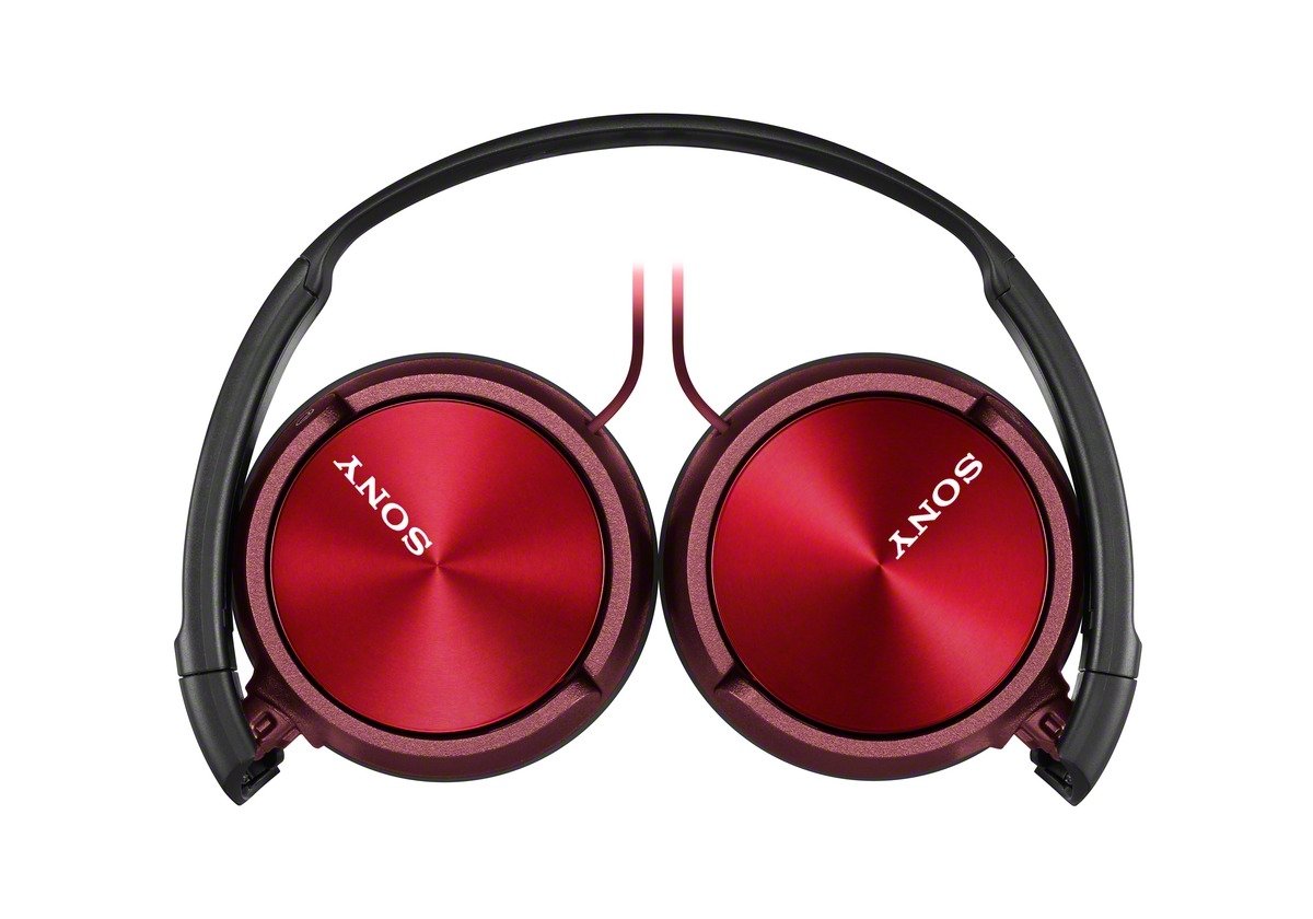 Audífonos de Diadema Sony Rojo Plegables con Micrófono