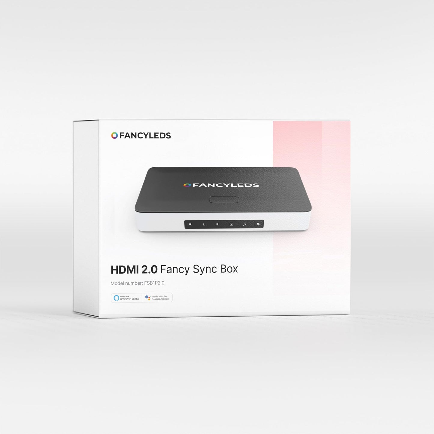 Fancy LEDs Fancy LED Fancy Sync Box - Caja de sincronización de retroiluminación ambiental para TV, HDMI 2.0, todos los tamaños de TV (44 a 55 pulgadas)