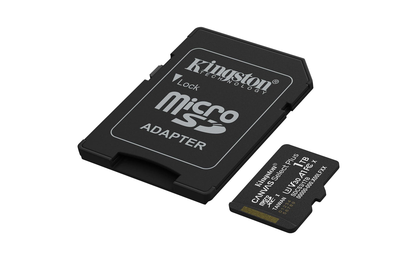 Kingston Tarjeta De Memoria MicroSD, Canvas Select Plus Gen3, Capacidad: 1TB, Clase 10, UHS-I, U3, V30, A1 Lectura: 150MB/s, SKU: SDCS3/1TB
