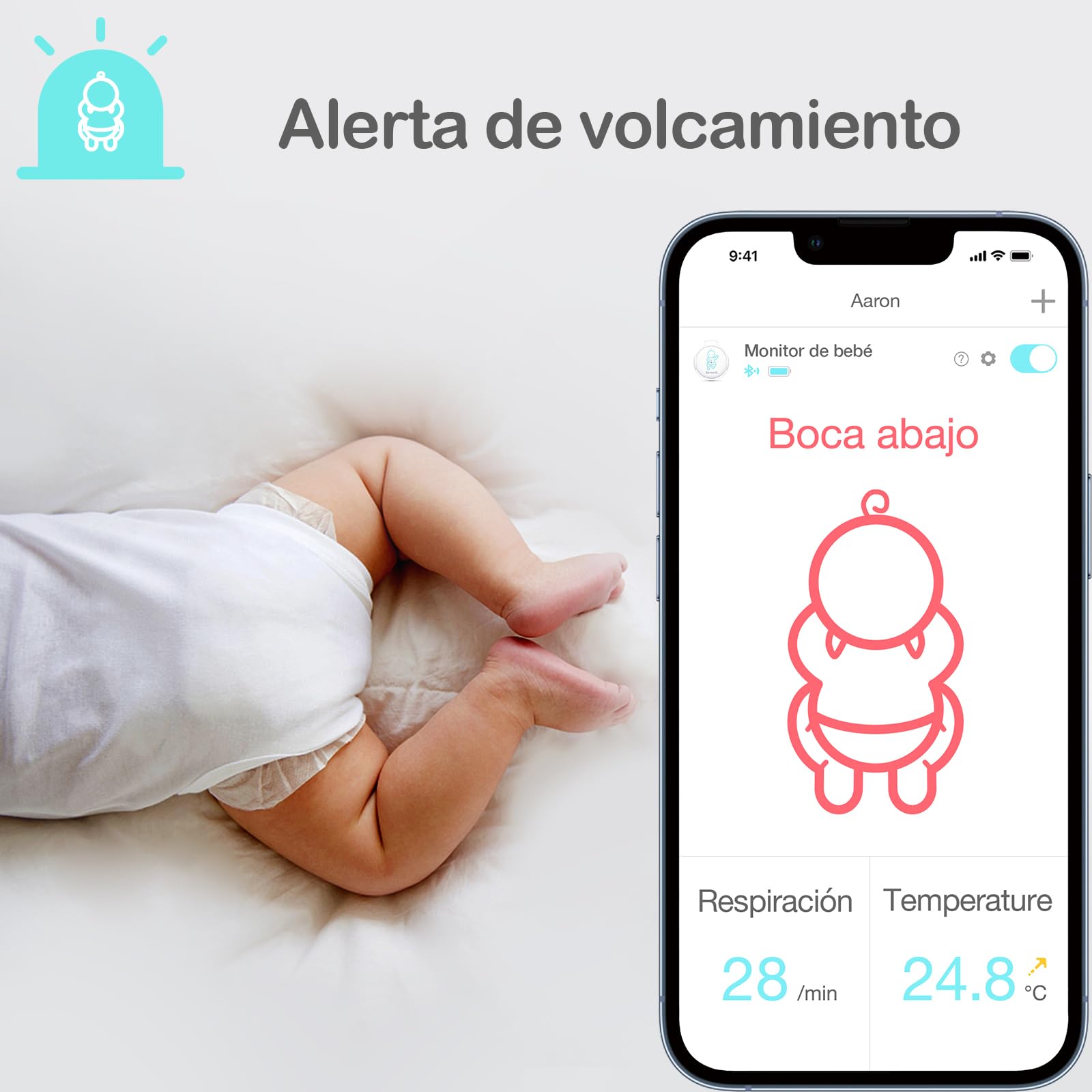 Monitor para Bebé Sense-U Azul con Alertas de Seguridad en Teléfonos Inteligentes