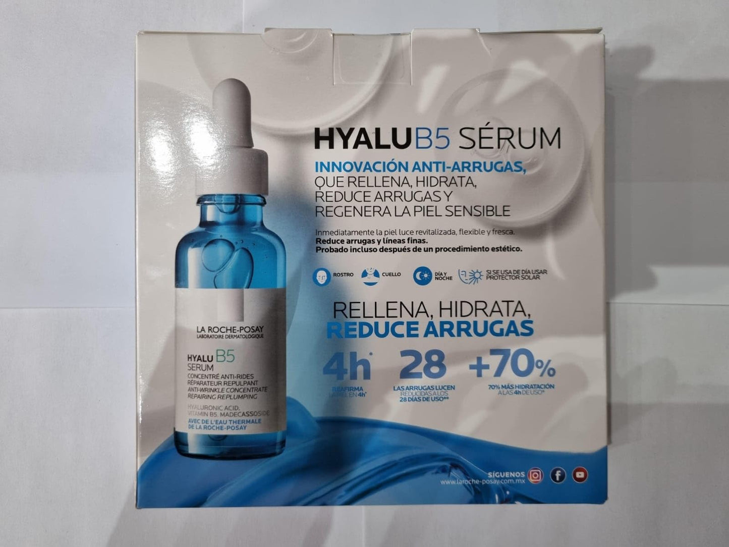 Kit Serum Hyalu B5 La Roche-Posay Translucente con 2 Ampolletas y Mini Anthelios UV Mune 400