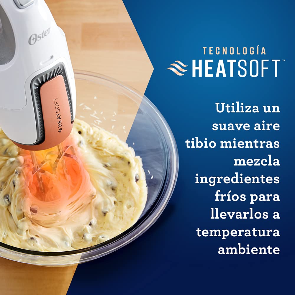Batidora Manual Oster Blanca de Alta Potencia