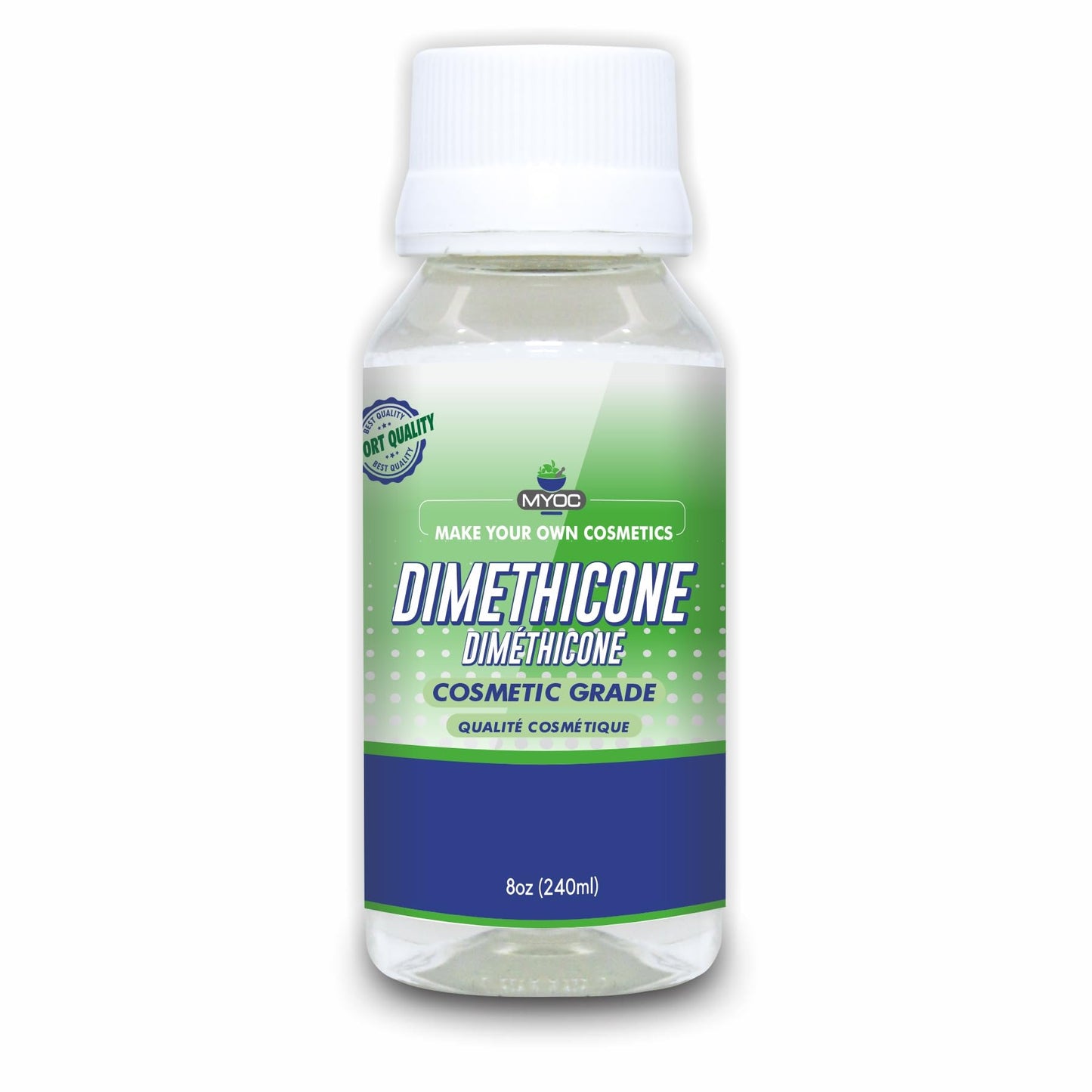 Myoc Dimethicone – Cosmetic Grade | Silicone-Based Emollient for DIY Skincare, Haircare & Personal Care Formulations | 8 FlOz / 240ml