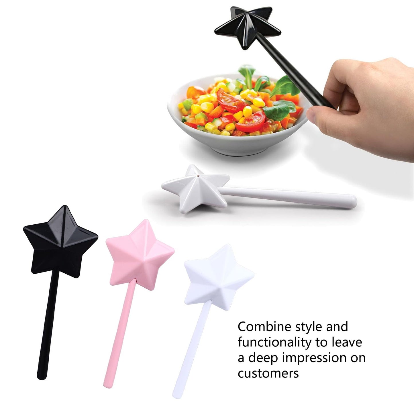 Lindo y único Salero y Pimentero con Varita Mágica, Material Plástico, Condimento Preciso, Accesorios de Cocina Encantadores y Prácticos para Mejorar su Experiencia Gastronómica