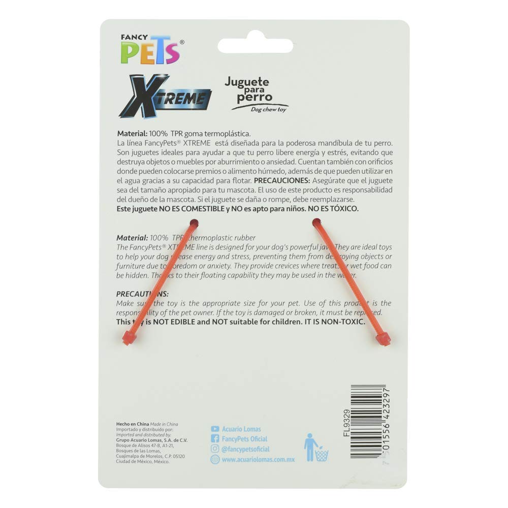 Juguete Xtreme Fancy Pets Rojo Hueso Triple para Perro Tamaño Grande