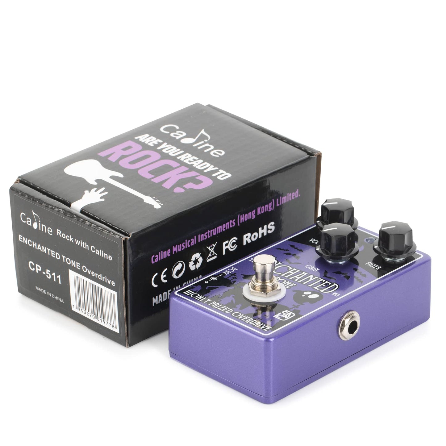 Caline CP-511 Encantado tono Overdrive pedal de efecto guitarra True Bypass carcasa de aleación de aluminio