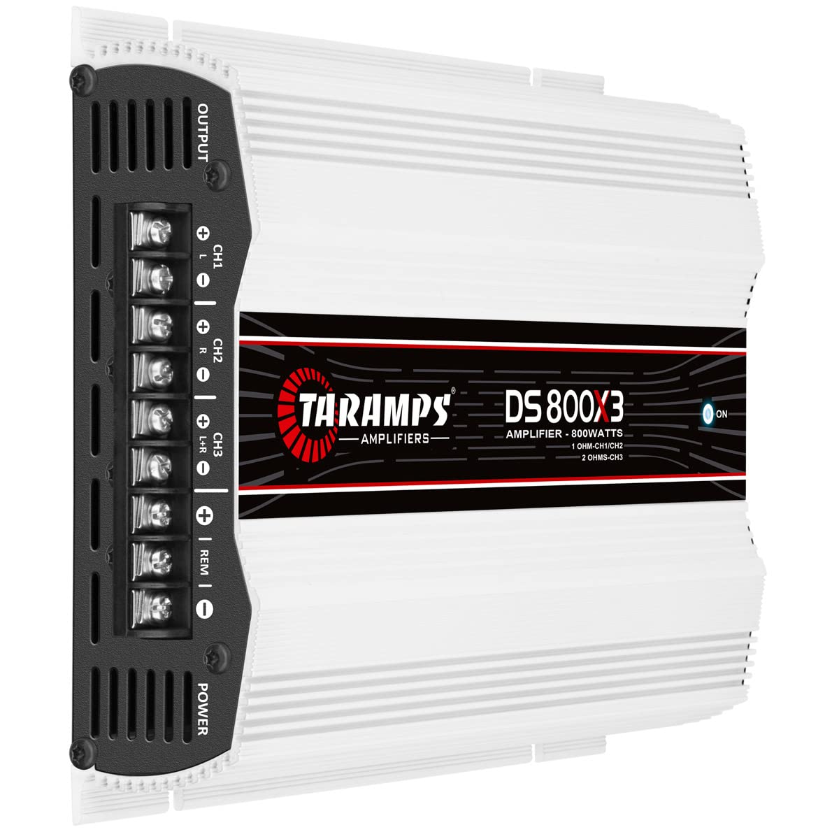 Amplificador Multicanal TARAMPS DS800X3.1 Aluminio Sistema Eléctrico de Demostración