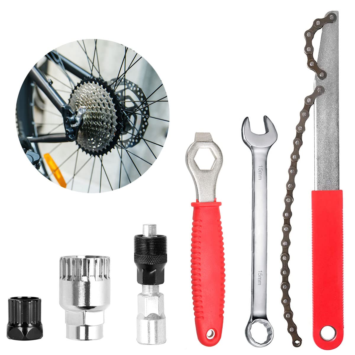 Kit de Herramientas de Reparación de Bicicletas de Montaña EDIONS para Manivela y Pedalier