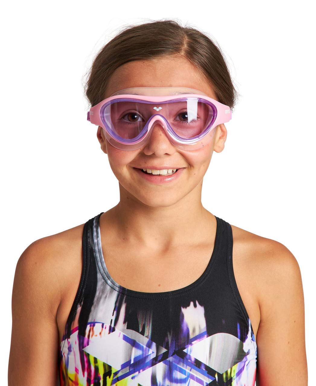 Arena The One Mask Jr Youth - anteojos de natación para niños y niñas, Rosa/Violeta