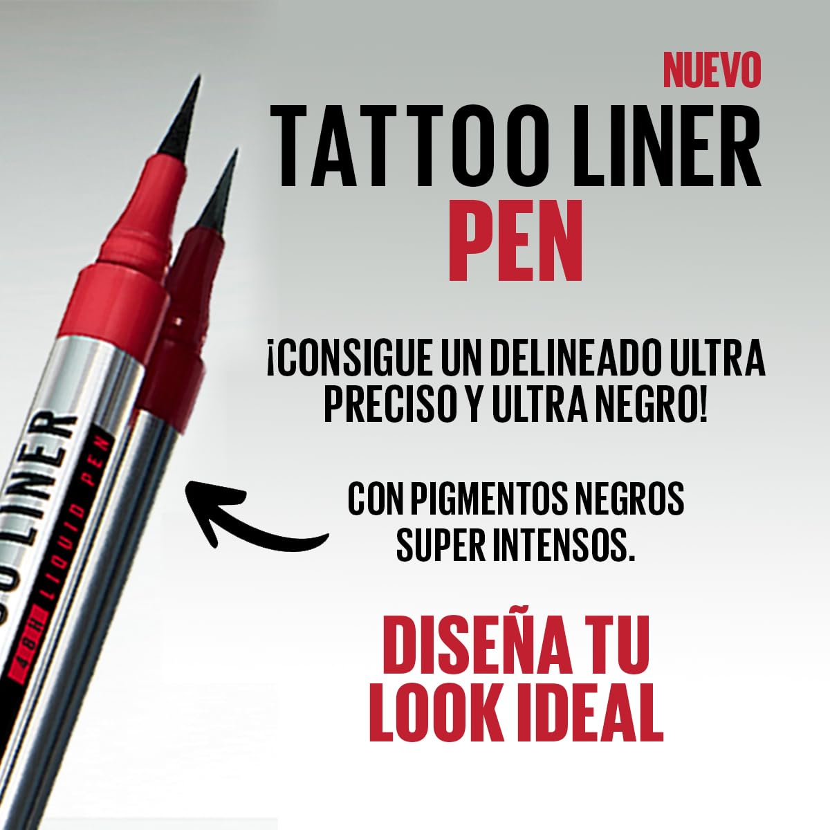 Maybelline Delineador de ojos en plumón Tattoo Liner Pen 48H*, Negro