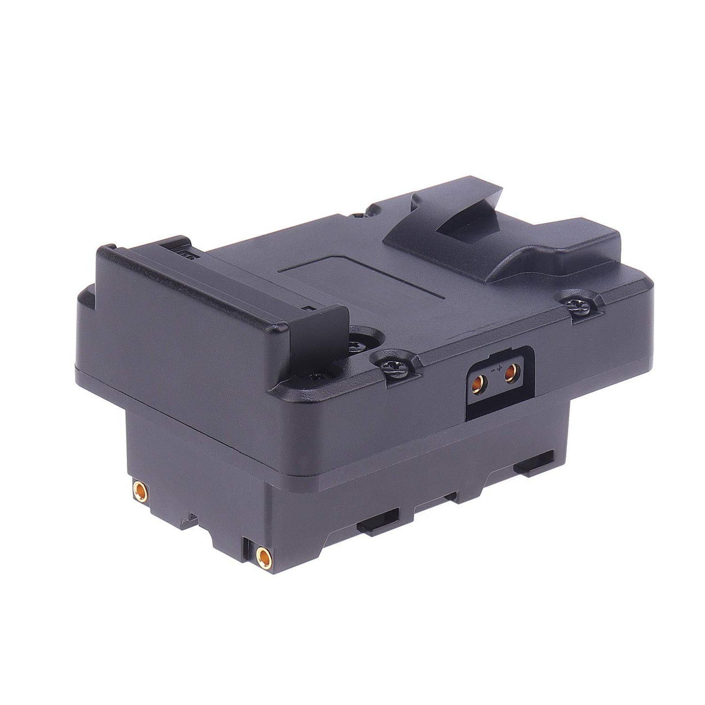 Hersmay V-Lock D-Tap - Placa de batería Adaptador V para batería NP-F NP-F550 NP-F570 NP-F750 NP-F960 NP-F970, Salida D-Tap para cámara Monitor, luz LED