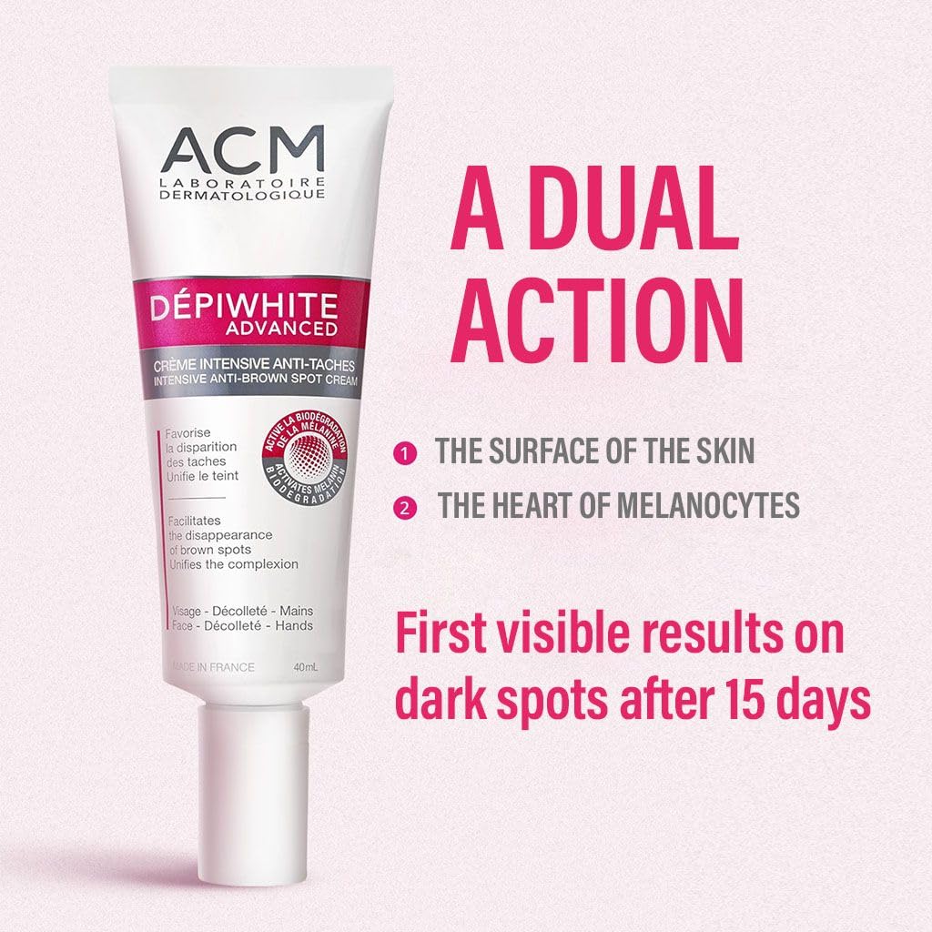 Crema despigmentadora avanzada ACM Depi White - 40 ml - Tratamiento dermatológico para manchas en la piel