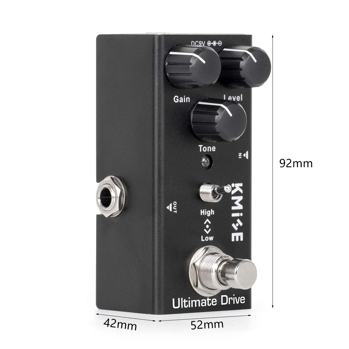 lotmusic Pedal de efectos de guitarra eléctrica Mini tipo único DC 9V True Bypass (Ultimate Drive)
