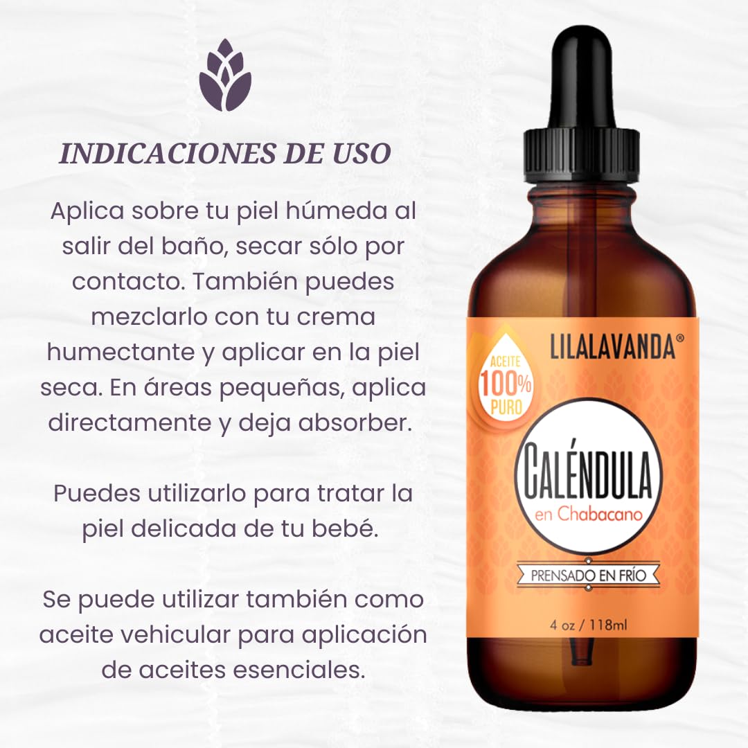 Aceite Facial de Caléndula Orgánico - Nutre y Protege tu Piel - Envío Gratis - Producto Natural para Belleza y Cuidado Personal