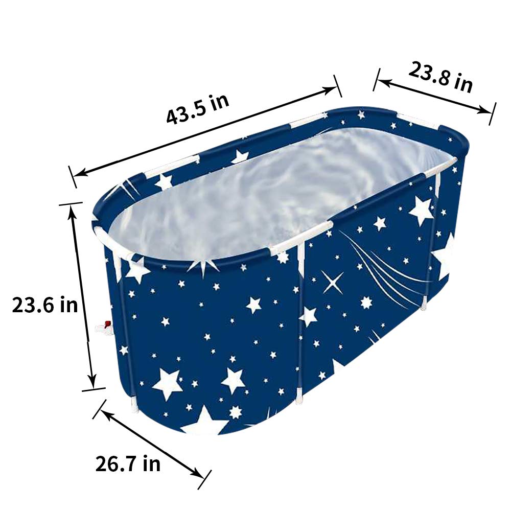 Tina Plegable Portátil XL Blue Sky con Espuma Térmica para Mantener Temperatura