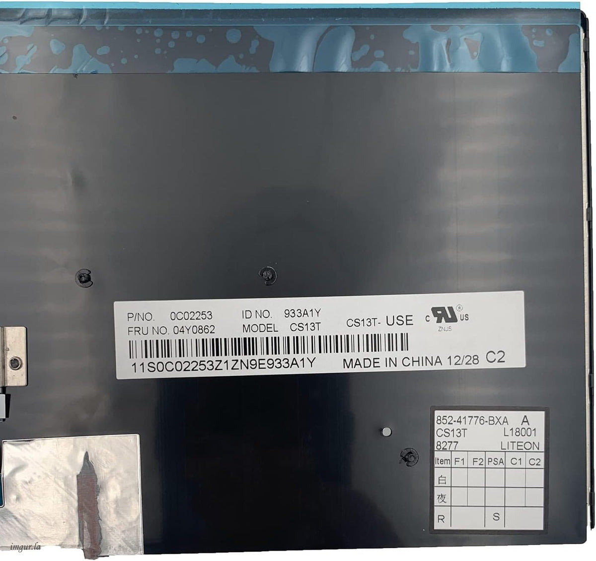 Teclado de Repuesto IBM Lenovo THINKPAD Negro sin Retroiluminación