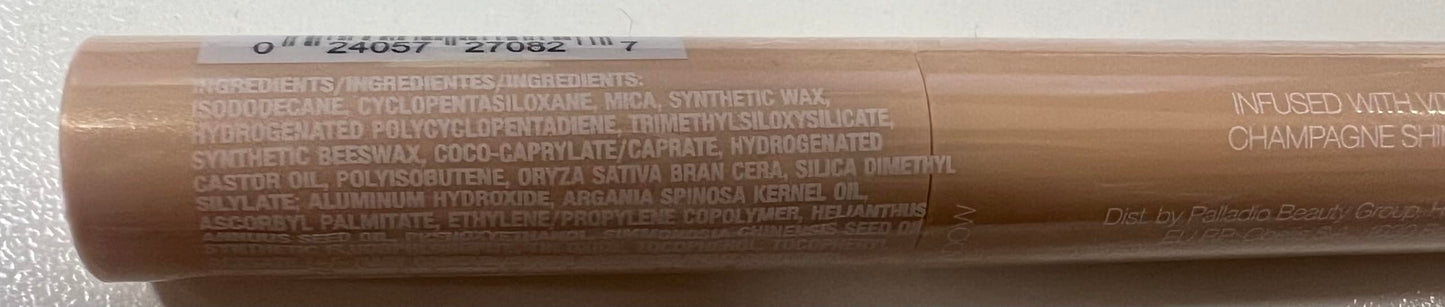 Palladio Barra de sombra de ojos impermeable con esponja mezcladora, aplicación duradera y sin esfuerzo, Champagne Shimmer