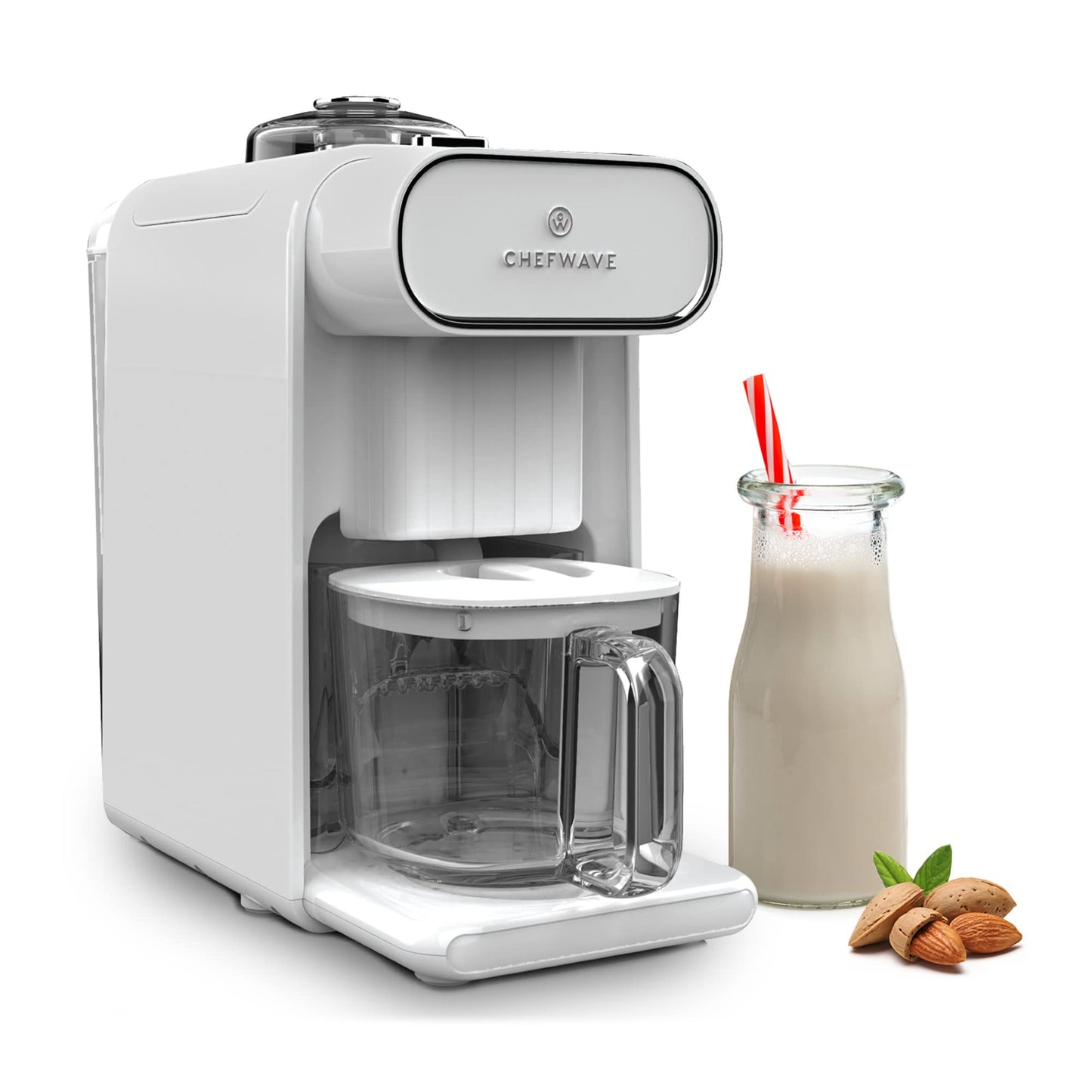 ChefWave Milkmade - Máquina para hacer leche de nuez vegana alternativa láctea, sin remojo, limpieza automática, inicio retardado, libro de recetas