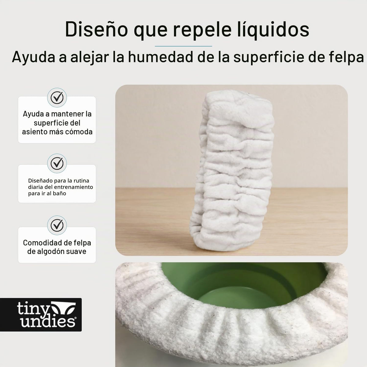 Forro Acogedor Extra Sin Teñir SOLO para Orinal de Sombrero de Copa (NO se Incluye Orinal en Esta Variación)
