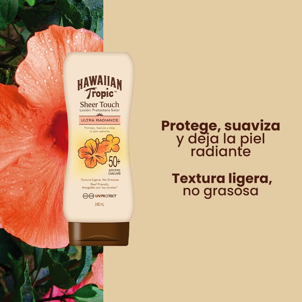 Hawaiian Tropic Sheer Protector Solar 50 FPS Loción de 240ml