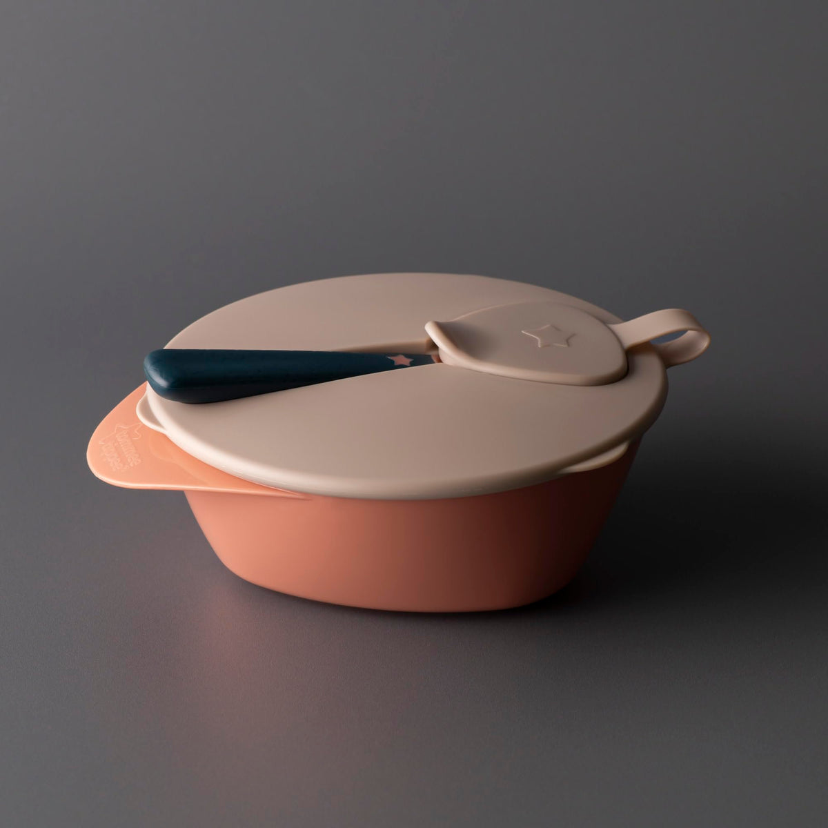 Tommee Tippee Bowl with Lid and Spoon and a Unique Triangular Base