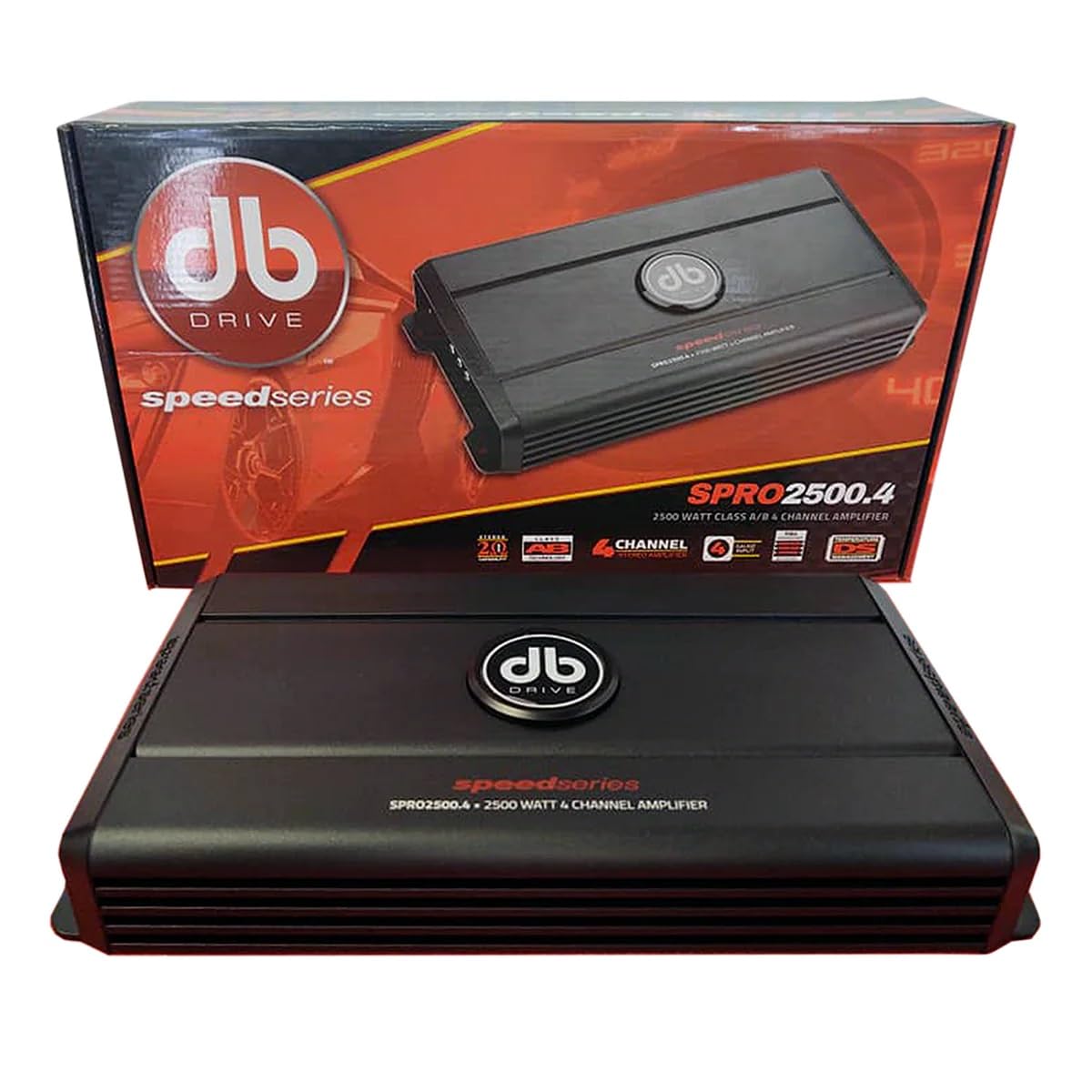 DB Drive - Amplificador 4 Canales SPRO2500.4 2500 Watts Clase AB 2 Ohms Speed Series