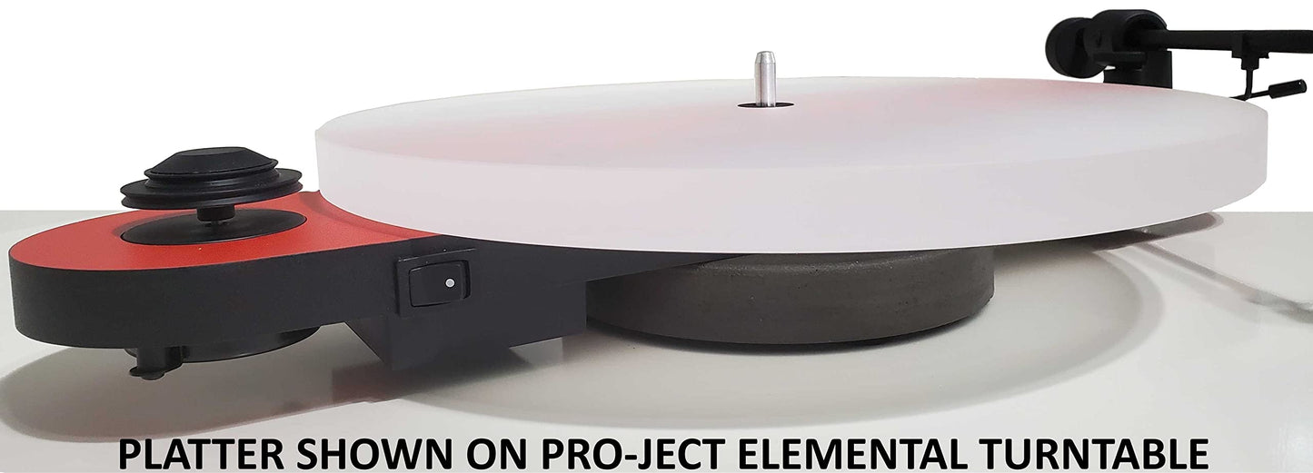SupremeTech - Plato de acrílico para Pro-Ject Essential, Elemental, Primary E y Andover Audio SpinDeck
