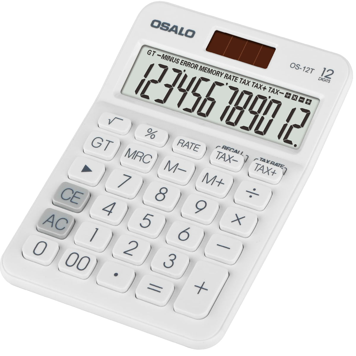 Calculadora de Escritorio con Pantalla LCD Grande de 12 Dígitos y Botón Grande para Oficina y Hogar