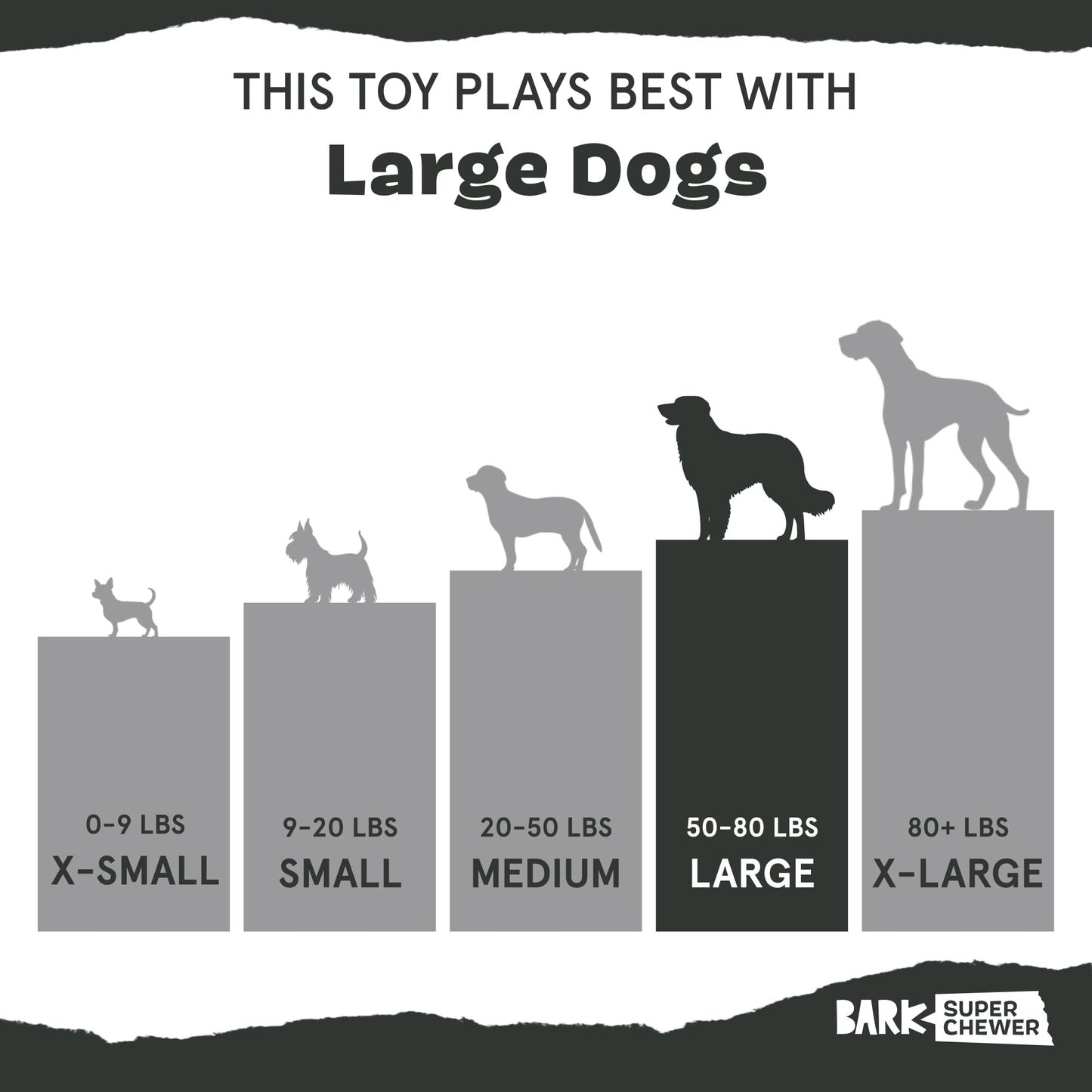 Barkbox Hambone Super Chewer - Juguete masticable duro para masticadores agresivos, cubierta de felpa con núcleo de goma - 2 juguetes en 1 - Juguete dispensador de dos capas para perros grandes