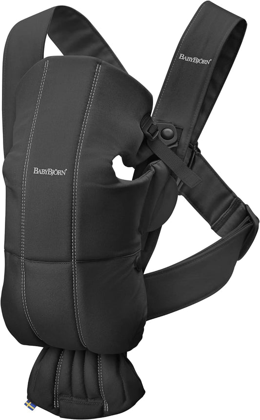 Portabebés Mini Babybjorn Negro de Algodón