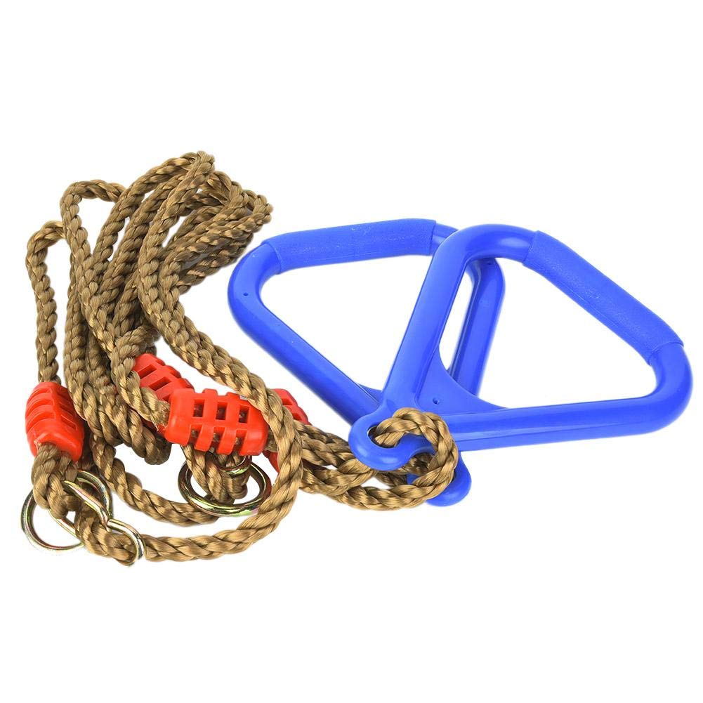 koulate Anillos de Gimnasia móviles para niños, 1 par de plástico Ajustable Columpios de Gimnasio para niños Anillos de Fitness 3 Colores Columpios Opcionales Conjunto de Paquete de Asientos(Azul)