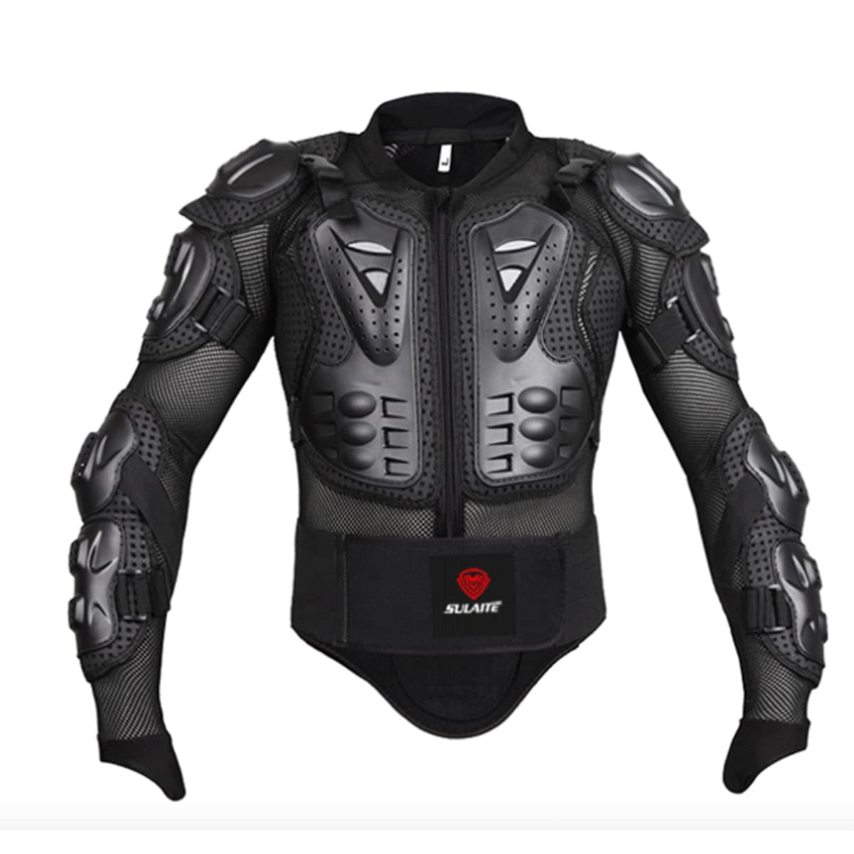 Chamarra de Protección SULAITE Negra, Armadura para Motocicleta en Talla XXL