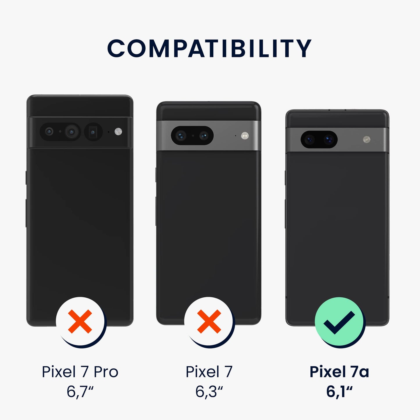 kwmobile Carcasa Compatible con Google Pixel 7a Funda - Case TPU y Silicona antigolpes - Apto Carga inalámbrica - Azul Oxford