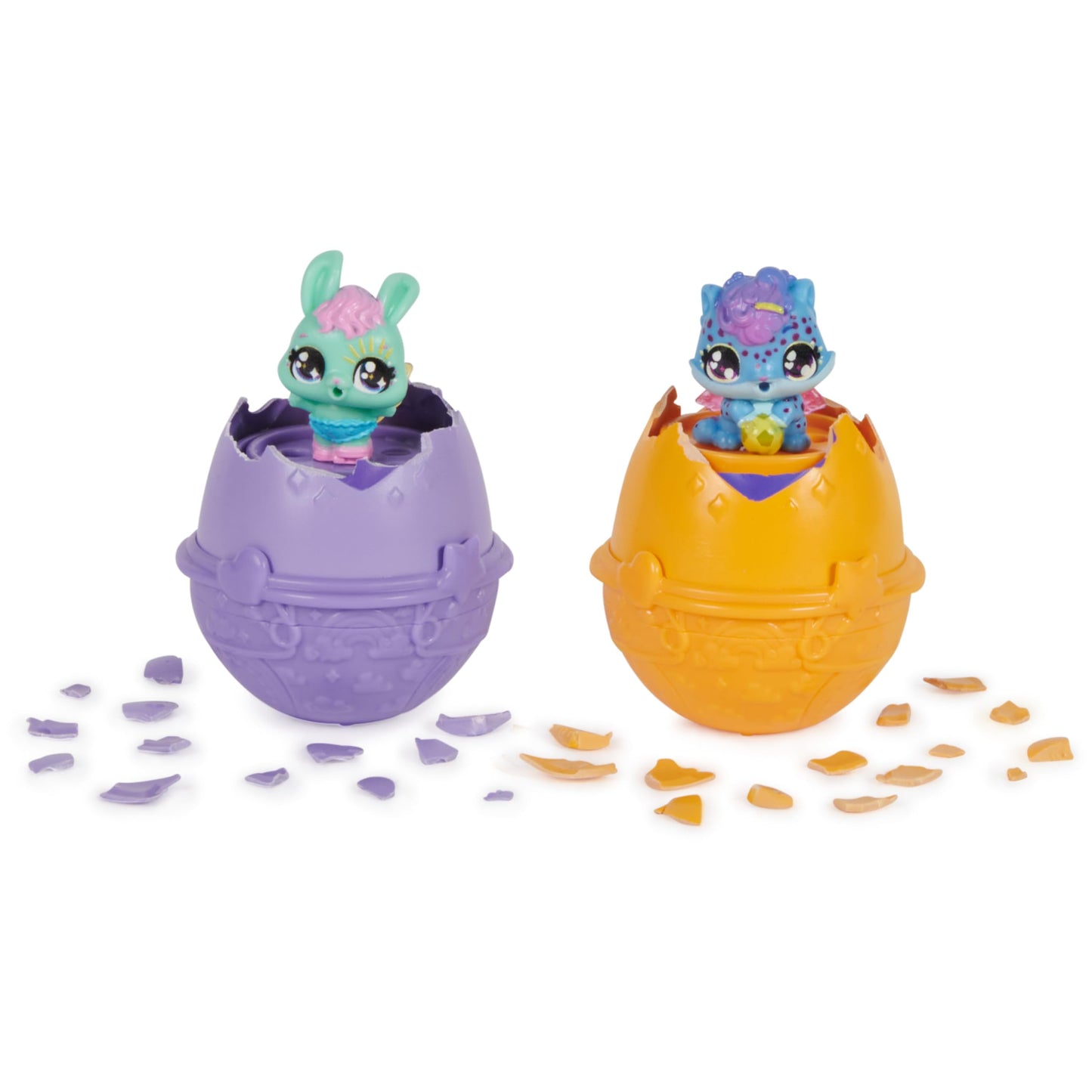 HATCHIMALS Alive, Set de Juego con carriola de Juguete, 2 Minifiguras en Huevos Que se rompen Solos, Juguetes para niños