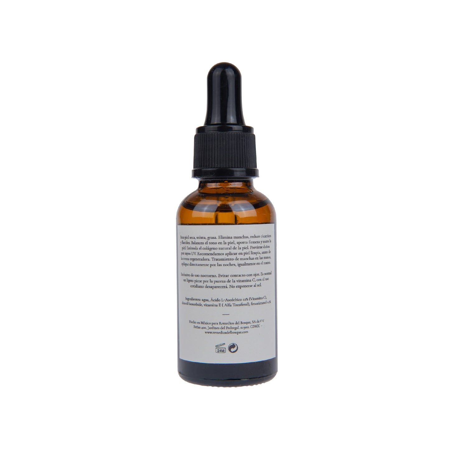 Remedios del Bosque Sérum Anti Manchas Vitamina C al 12%. Uso Nocturno, 30 ml Ácido ascórbico.
