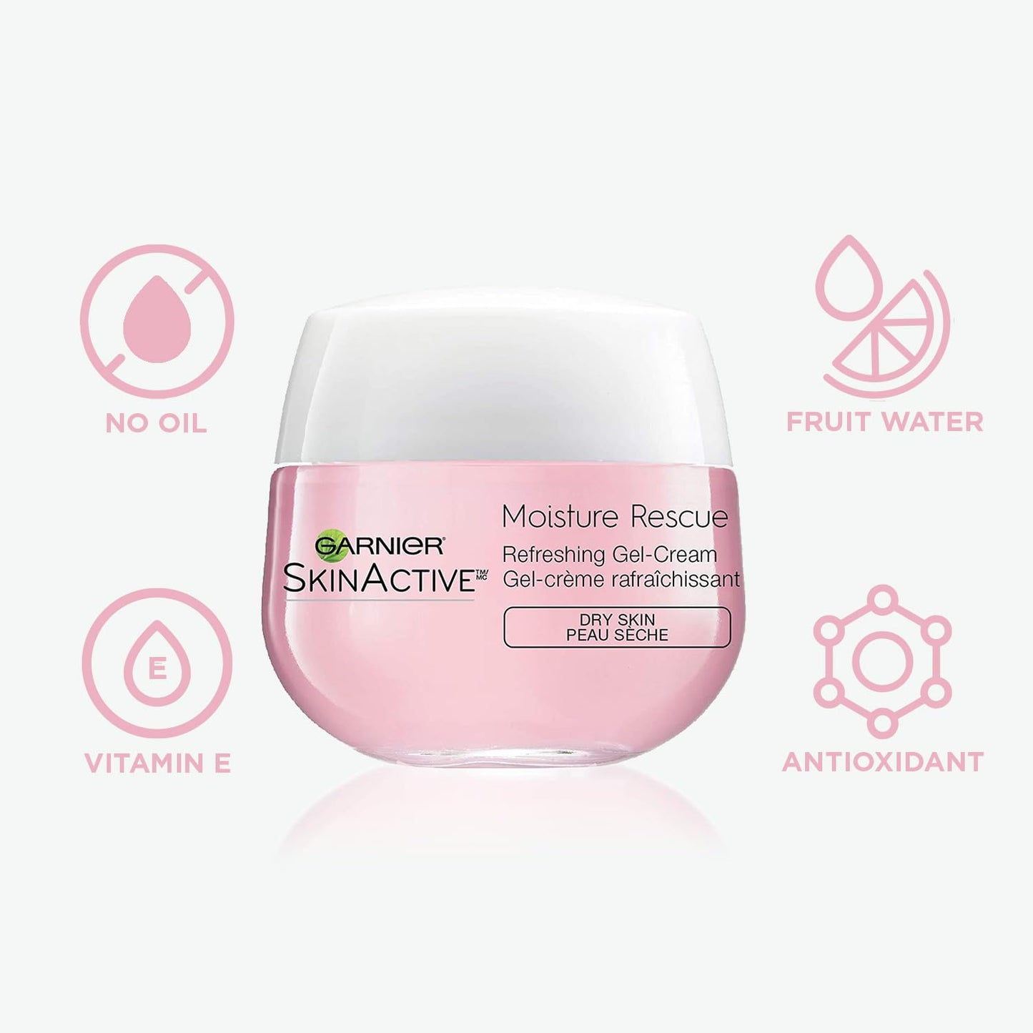Garnier SkinActive Moisture Rescue Face Moisturizer, For Dry Skin, 1.7 oz.