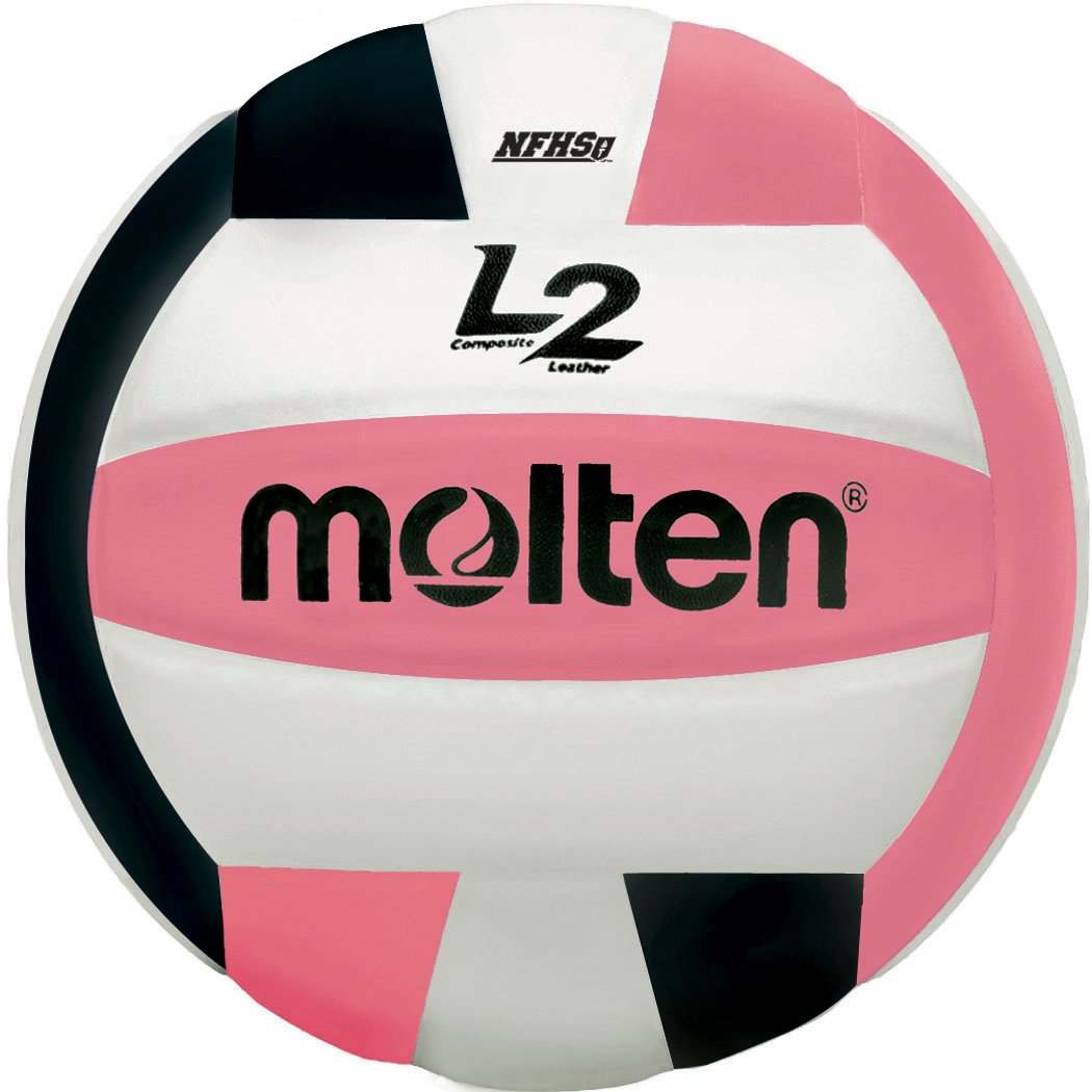 Balón de Voleibol Molten Negro Rosa Blanco Premium Medida Oficial Aprobado por NFHS