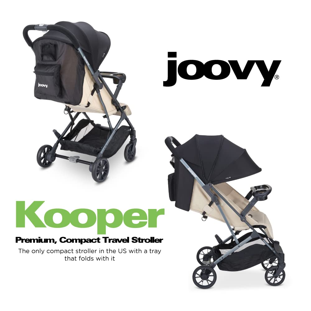 Joovy Stroller, Lightweight Travel Fold With Tray, Carriola Ligero Plegable Compacto Bebés Niños, Arena, 1 Count Pack Of