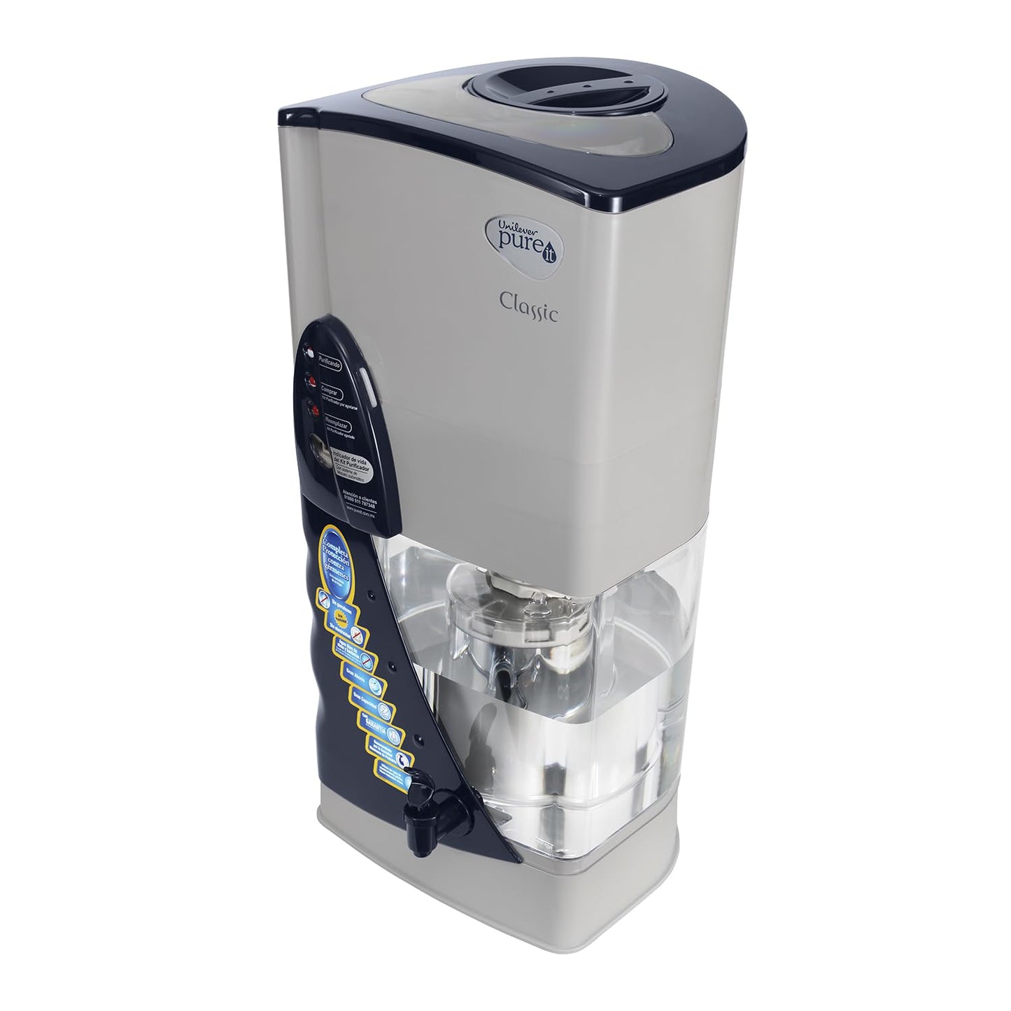 Purificador De Agua Unilever Pureit Gris Modelo Classic 9 Litros