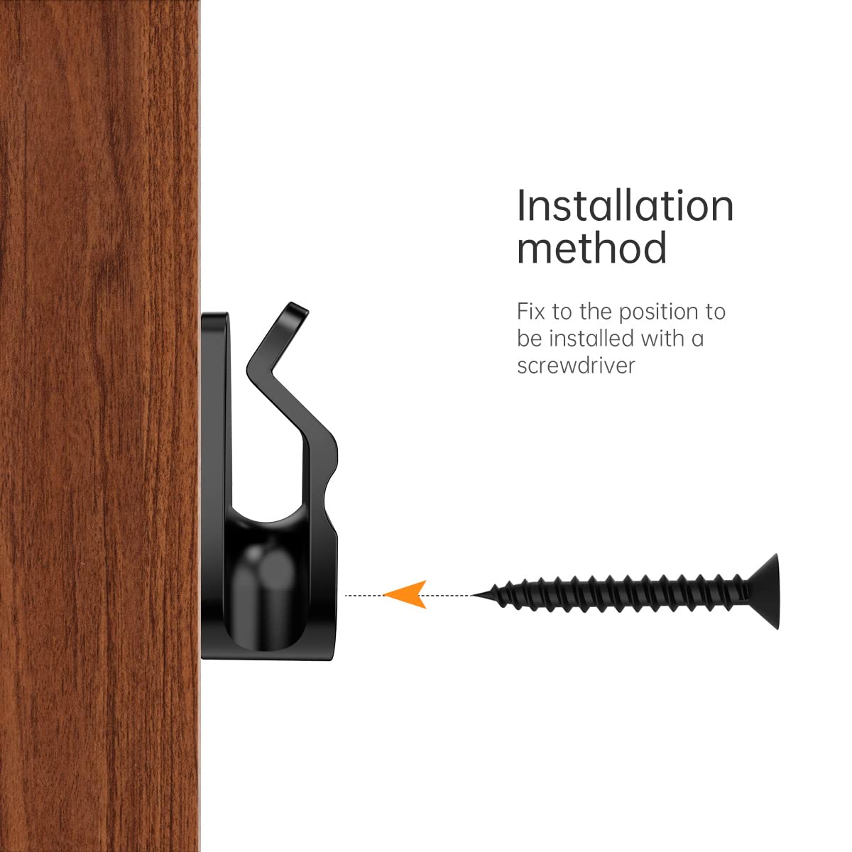 GEZIDEA - Ganchos para colgar luces, ganchos de rosca para colgar luces de Navidad, clips de luz LED de hada, color negro, paquete de 50 (grande)