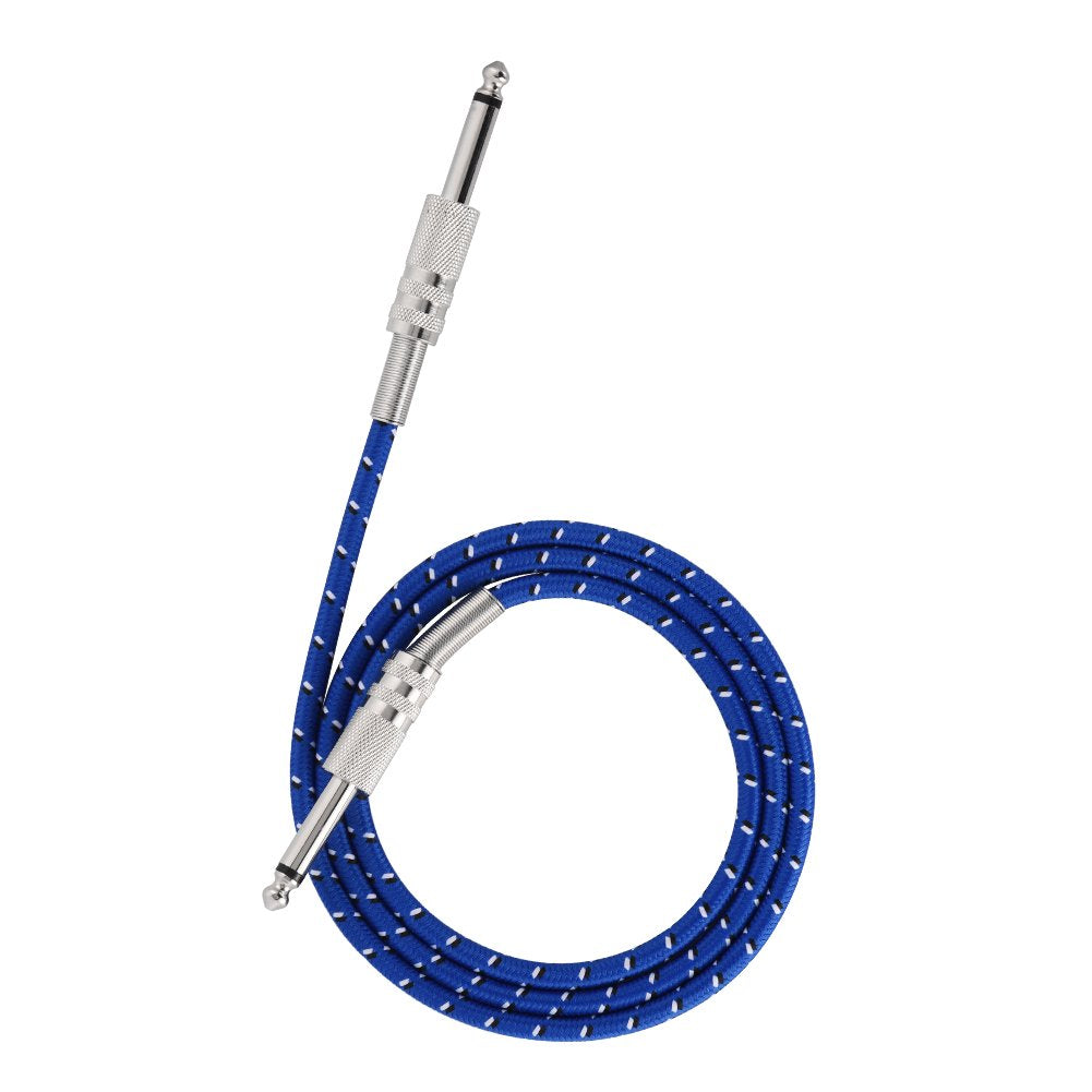 Cable de guitarra, cable de audio mono para bajos macho a macho Cable Cable de 6.35 mm Conector recto para instrumentos eléctricos (1M)