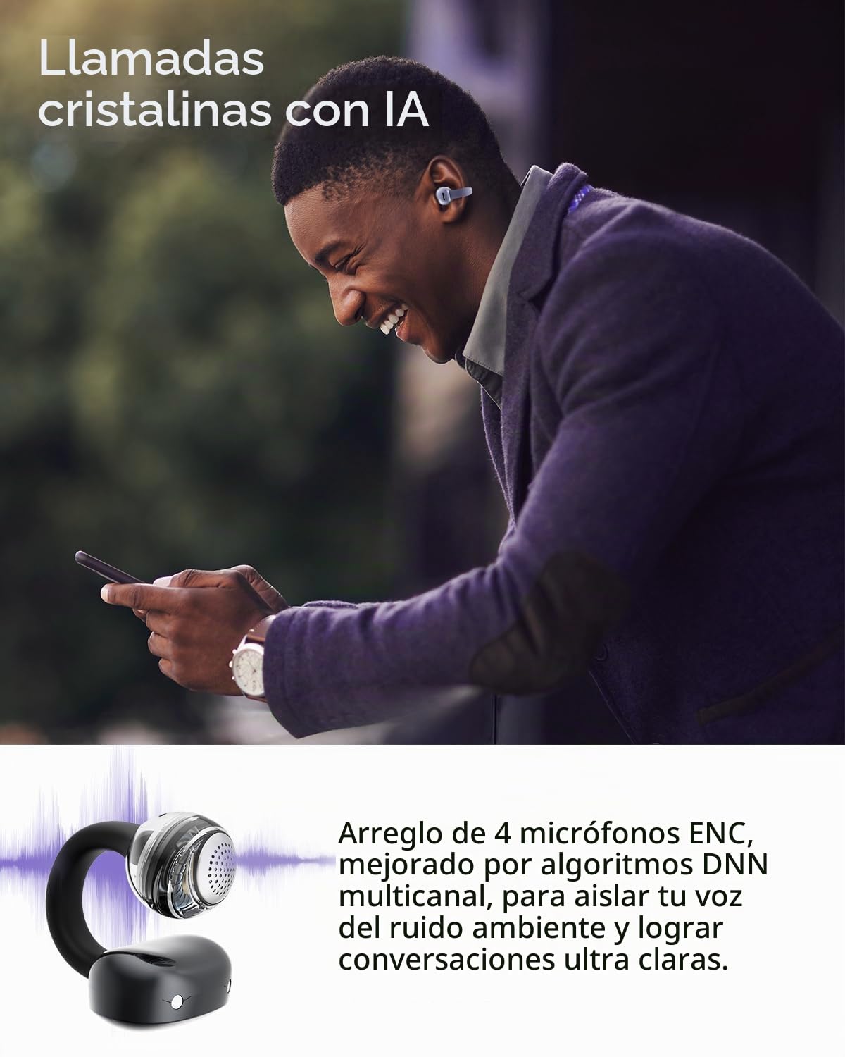Audífonos Inalámbricos Xuuly Negro Multipunto IPX5 con Escenario Sonoro 3D para Deportes