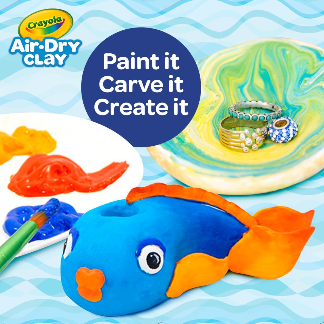 Crayola Arcilla Seca al Aire (5 Libras), Arcilla de Modelado Blanco Natural para niños, Material de Escultura, Suministros de Manualidades a Granel, artículos imprescindibles para el Aula de