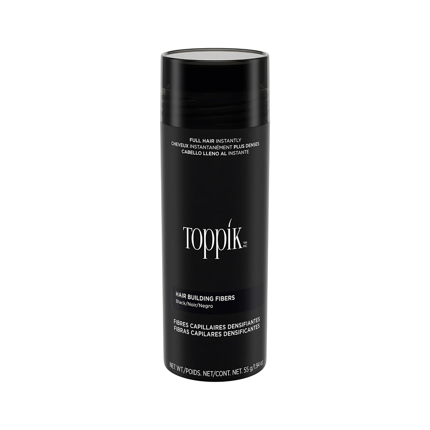 TOPPIK Hair Building Fibers, Black, 1.94 oz.