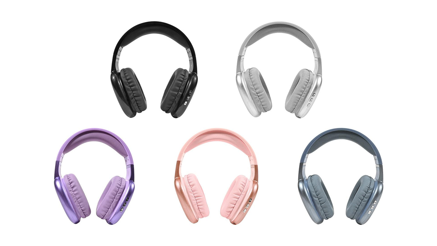 Audífonos De Diadema Inalámbricos XPOWER Azul con Bluetooth y Botones Multifunción