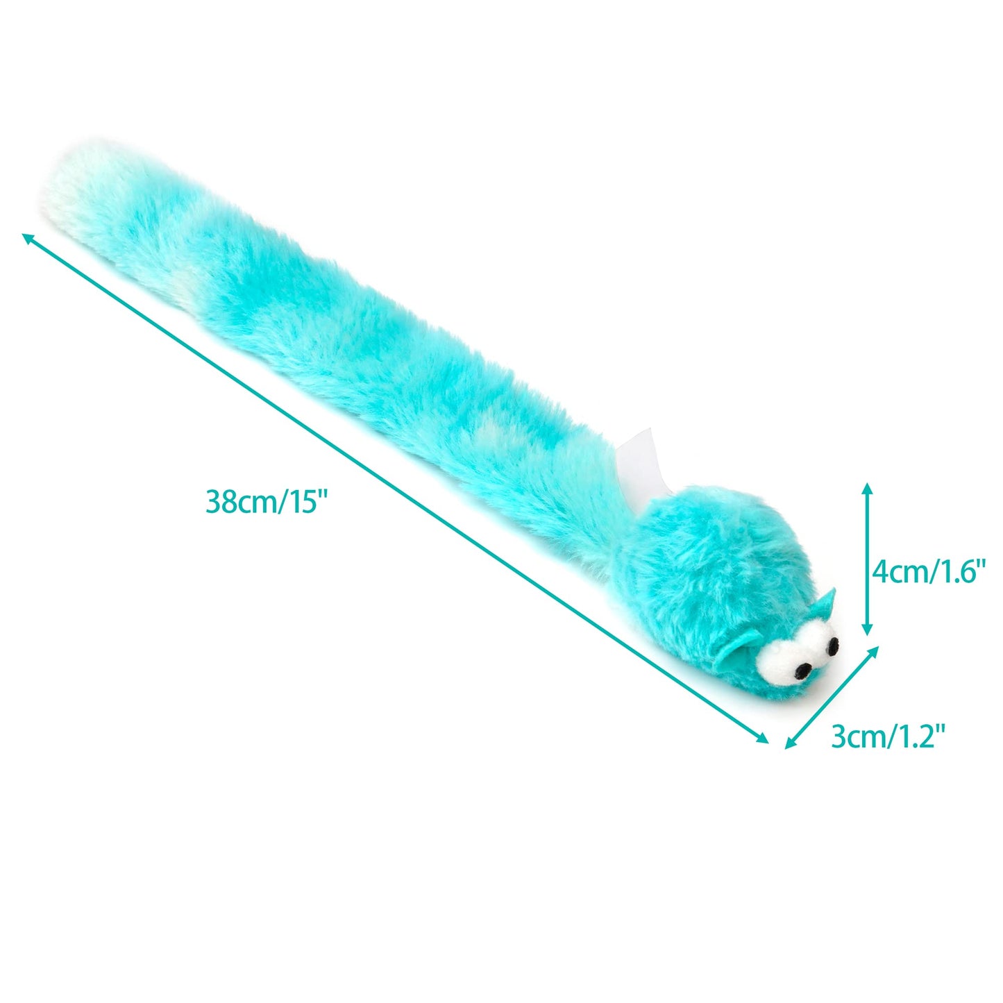 Chiwava 4 Paquetes de 15 Pulgadas de Largo Suave Felpa Gatos Juguetes Ratones con Sonido de Campana, pequeño Mouse de Actividad Interactivo
