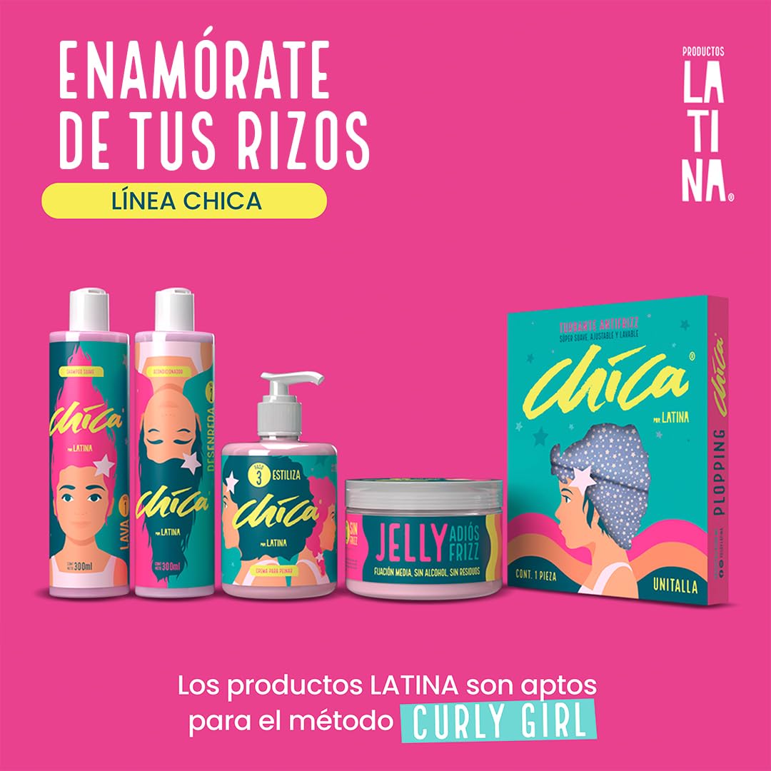 LATINA® | Acondicionador CHICA® | Crema para Peinar - Activador de Rizos | Belleza Mujer - Complementar con Tratamiento para Cabello Maltratado | Anti Frizz Cabello